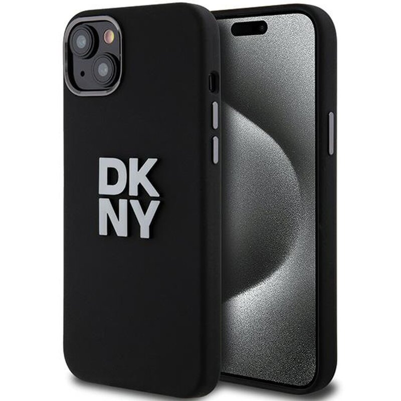 Etui DKNY Liquid Silicone Metal Logo do Apple iPhone 13/14/15 Czarny