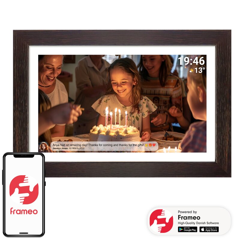 Ramka cyfrowa DENVER Frameo 15.6" PFF-1543DW Brązowy