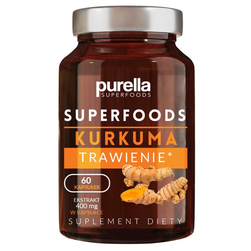 Suplement na trawienie PURELLA Superfoods Kurkuma (60 kapsułek)