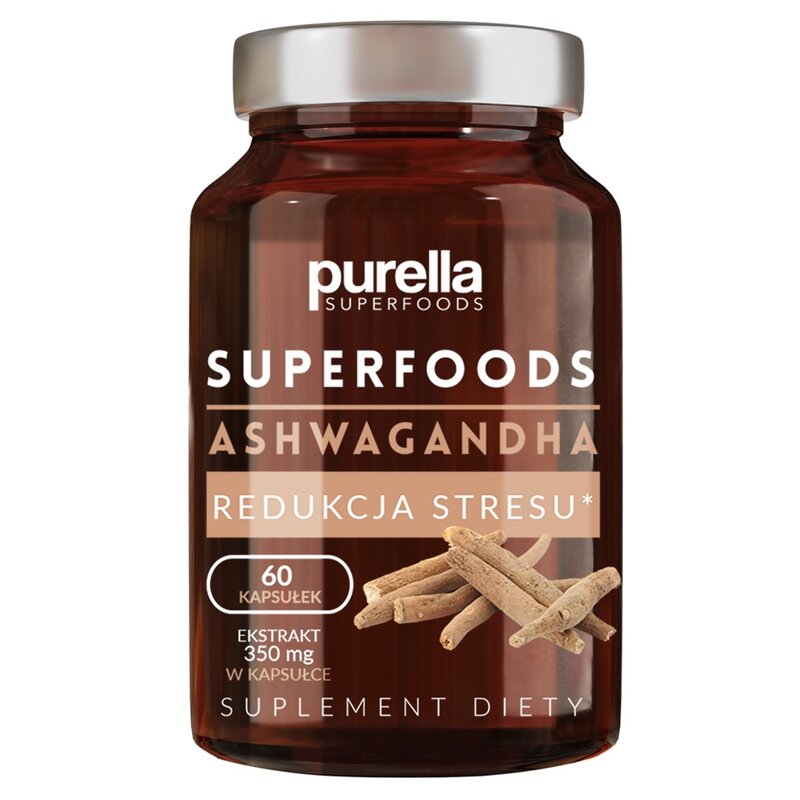 Adaptogen PURELLA Superfoods Ashwagandha (60 kapsułek)