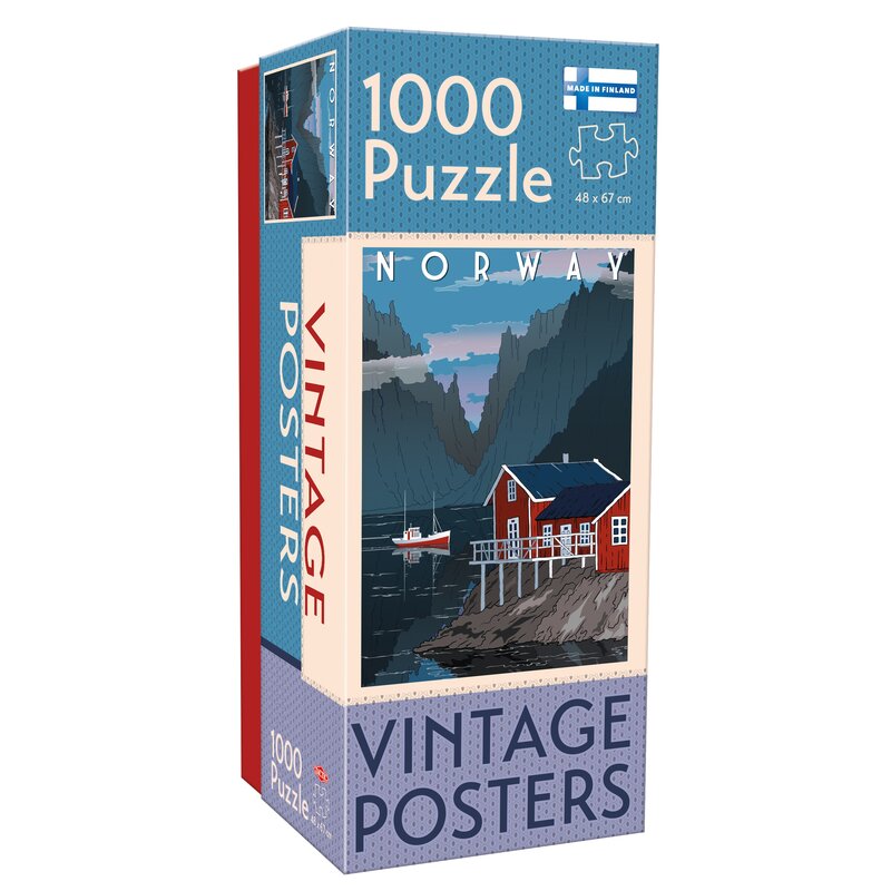 Puzzle TACTIC Vintage Posters Norway 59208 (1000 elementów)