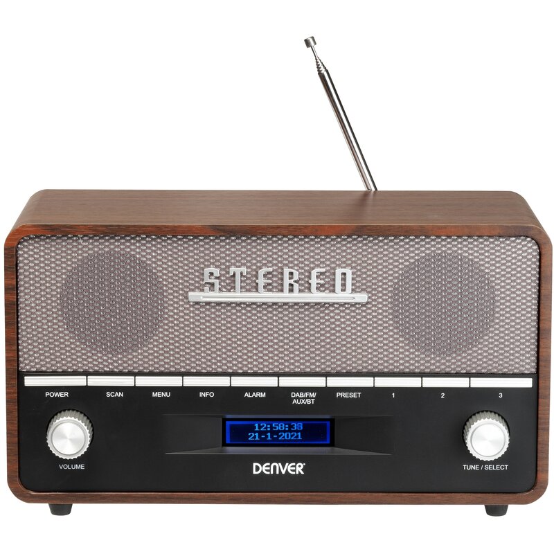 Radio DENVER DAB-36 Brązowy