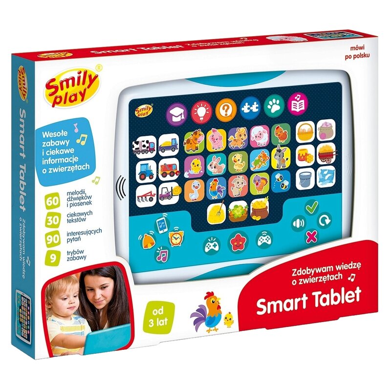 Zabawka tablet SMILY PLAY Zdobywam wiedzę o zwierzętach SP98275
