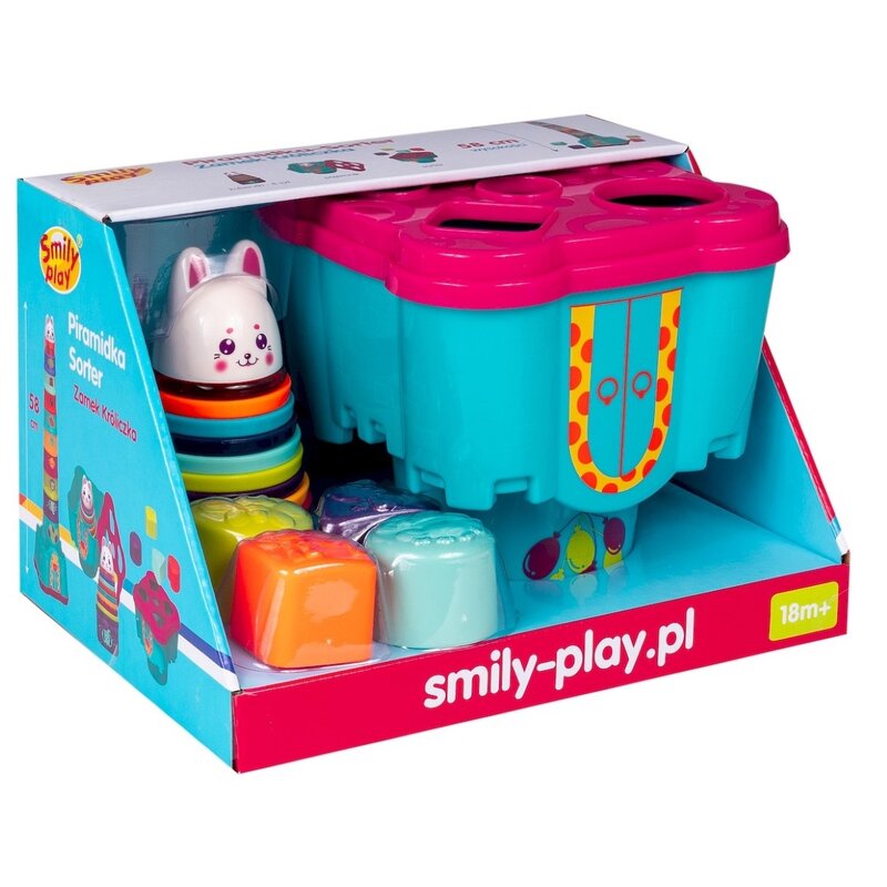 Zabawka edukacyjna SMILY PLAY Piramidka Sorter Zamek Króliczka SP83667MIX