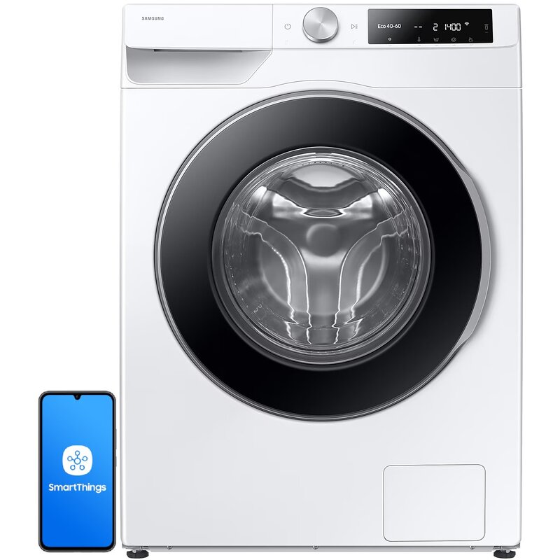 Pralka SAMSUNG Seria 6000 WW90DG6U85LEU4 9kg 55cm 1400obr AI EcoBubble, Energy Mode, Panel AI Control, Pranie optymalne AI Sterowanie smartfonem