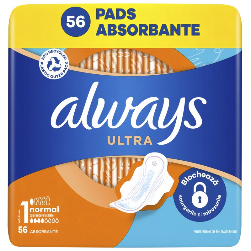 Podpaski ALWAYS Ultra Day Normal Rozmiar 1 (56 sztuk)
