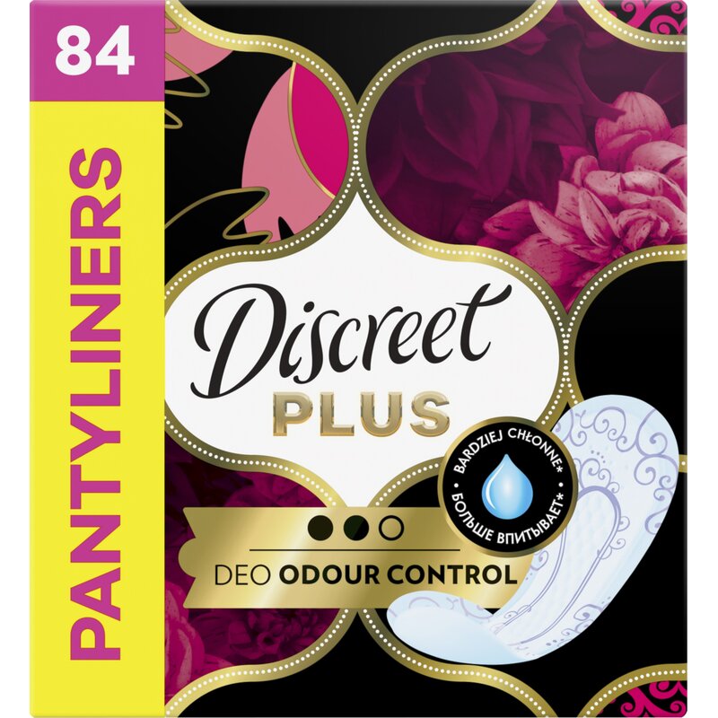 Wkładki higieniczne DISCREET Deo Odour Control Plus Normal (84 sztuki)