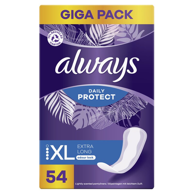 Wkładki higieniczne ALWAYS Daily Protect Extra Large (54 sztuki)
