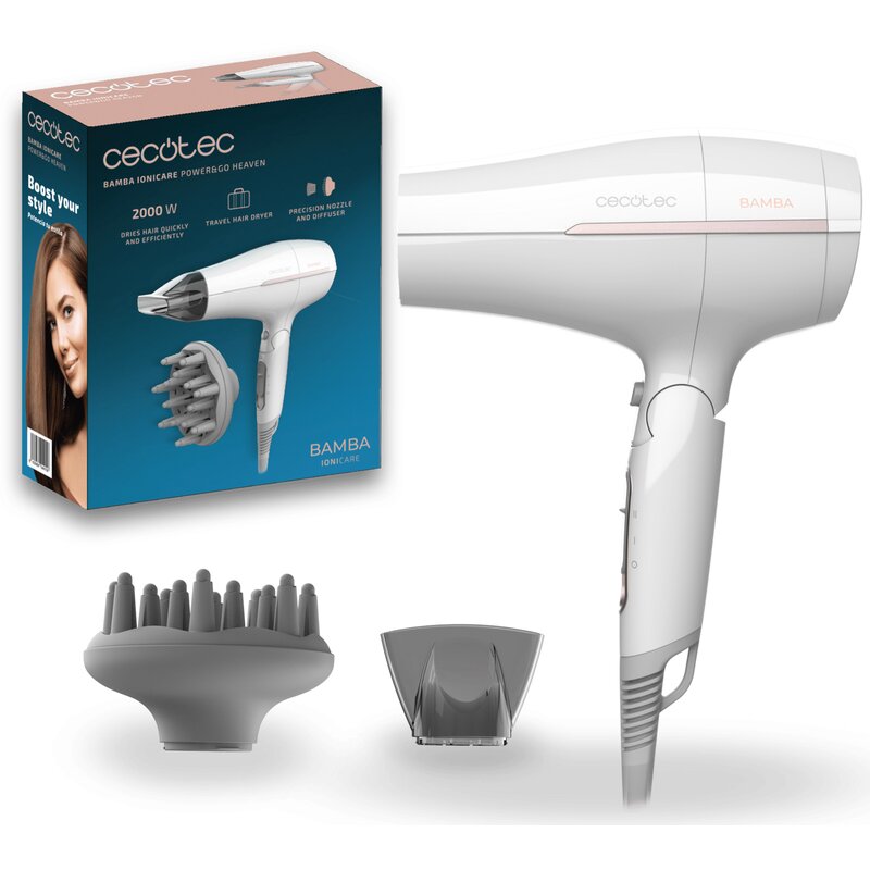 Suszarka CECOTEC Bamba IoniCare Power & Go Heaven Biały 2000W
