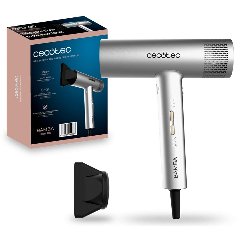 Suszarka CECOTEC Bamba IoniCare RockStar Aluminium 2000W