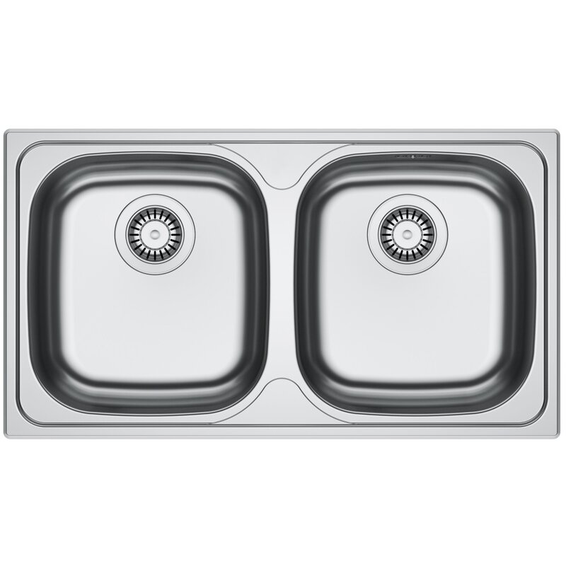 Zlewozmywak dwukomorowy FRANKE Spark SKN 620-34-34/78 101.0720.296 Stal szlachetna 43.5x78
