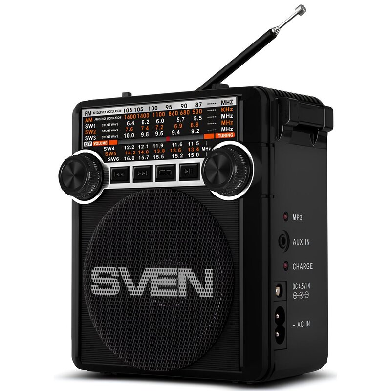 Radio SVEN SRP-355 Analogowe Przenośne Czarny
