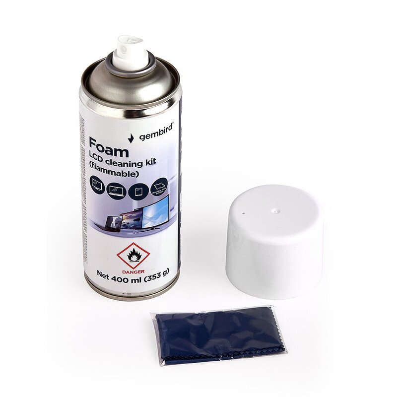 Pianka GEMBIRD do ekranów LCD/TFT CK-LCD-08 400 ml + ściereczka z mikrofibry