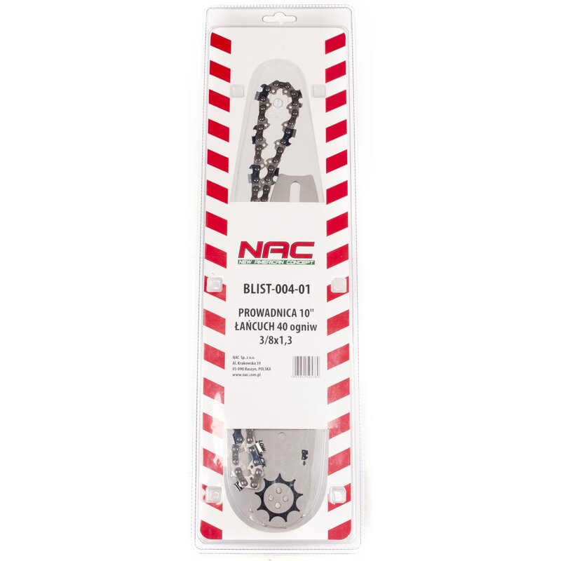 Zestaw NAC Prowadnica 10 25 cm + Łańcuch 40 Ogniw 3/8 x 1.3