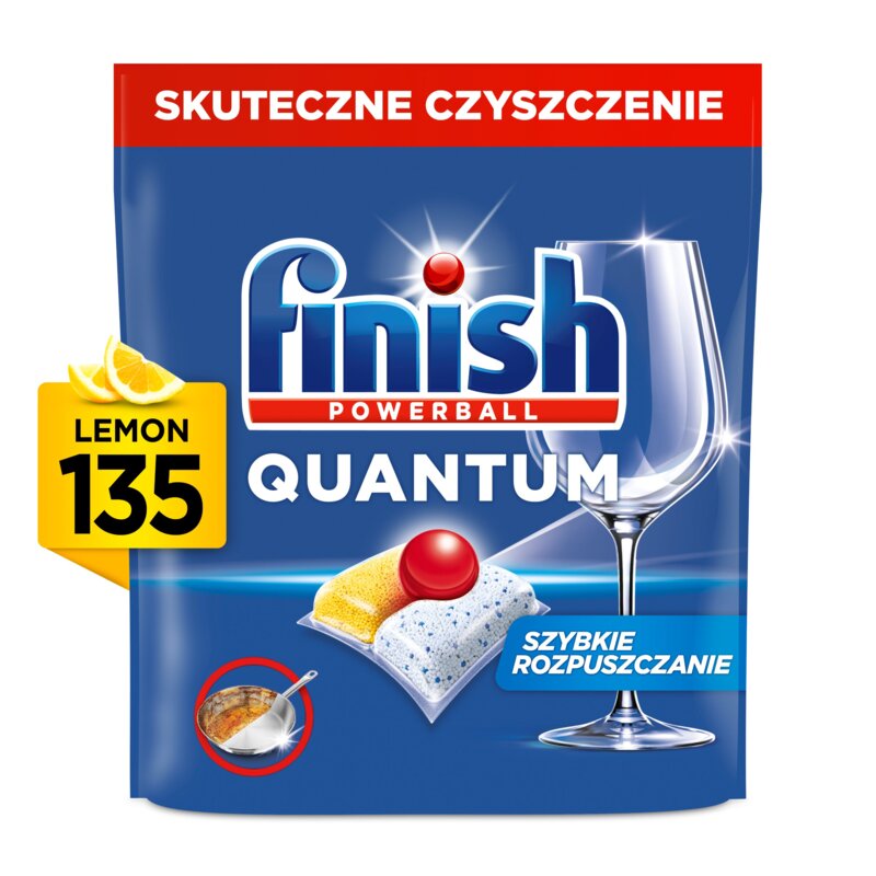 Kapsułki do zmywarek FINISH Powerball Quantum Lemon - 135 szt.