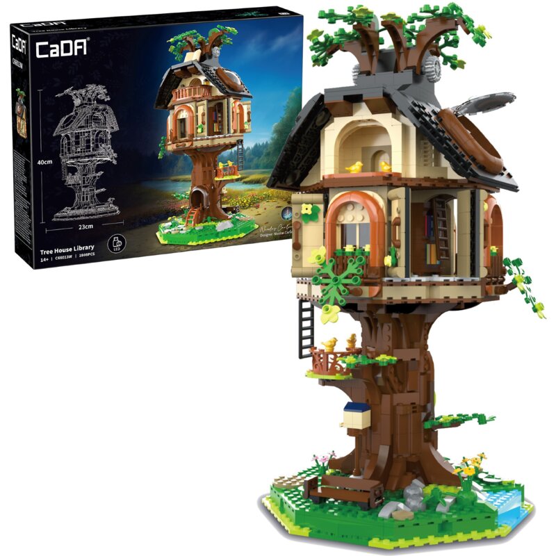 Klocki plastikowe CADA Tree House Library Biblioteka w Domku na drzewie C66013W