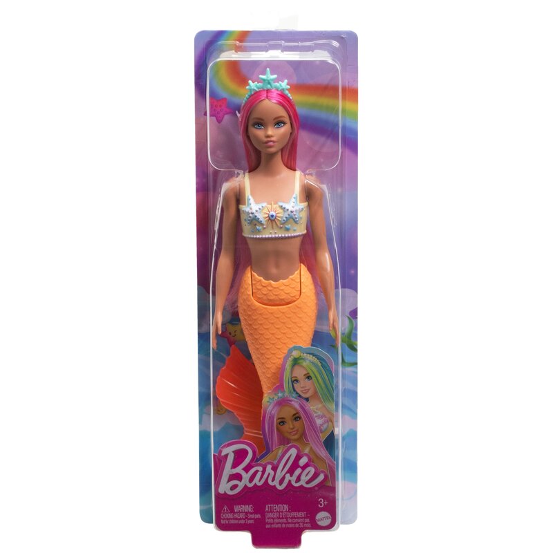 Lalka Barbie Syrenka Pomarańczowy ogon HRR05