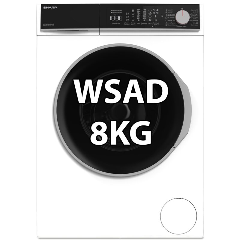 Pralka SHARP ES-NFL814AWNA-PL 8kg 1400 obr