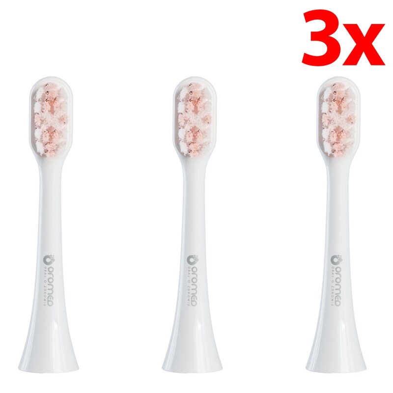 Oryginalna końcówka do szczoteczki ORO-MED Smile Biały (3 sztuki) (Miękkie włosie)