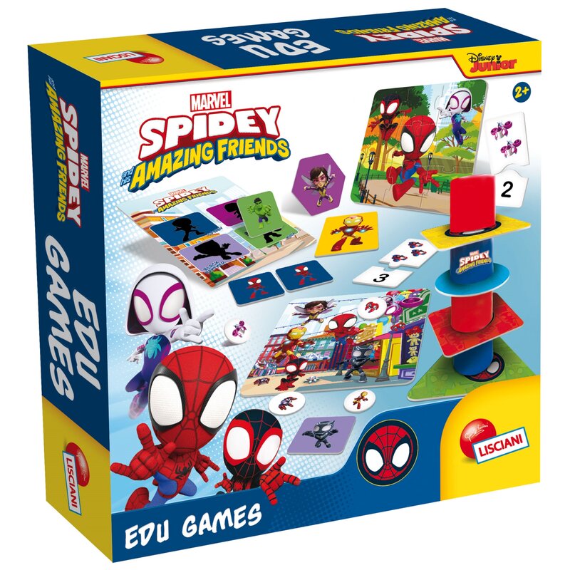 Zestaw gier LISCIANI Marvel Spidey i jego niesamowici przyjaciele Kolekcja gier edukacyjnych 304-99146