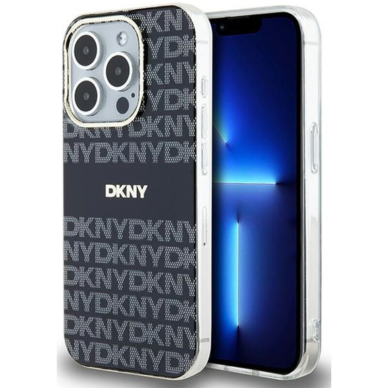 Etui DKNY IML Mono & Stripe MagSafe do Apple iPhone 13 Pro Max Czarny