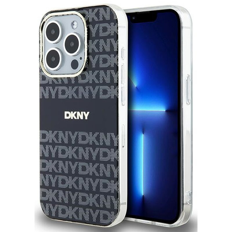 Etui DKNY IML Mono & Stripe MagSafe do Apple iPhone 14 Pro Max Czarny