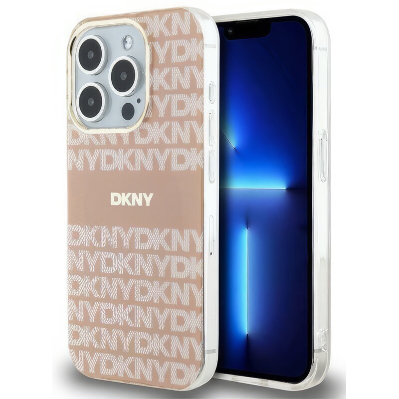 Etui DKNY IML Mono & Stripe MagSafe do Apple iPhone 15 Pro Max Różowy