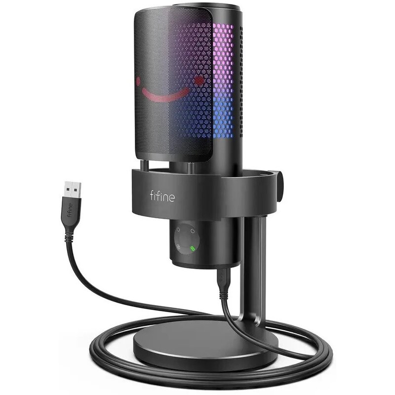 Mikrofon FIFINE A8 Plus Dwukierunkowy / Wielokierunkowy / Kardioidalny / Stereo Czarny