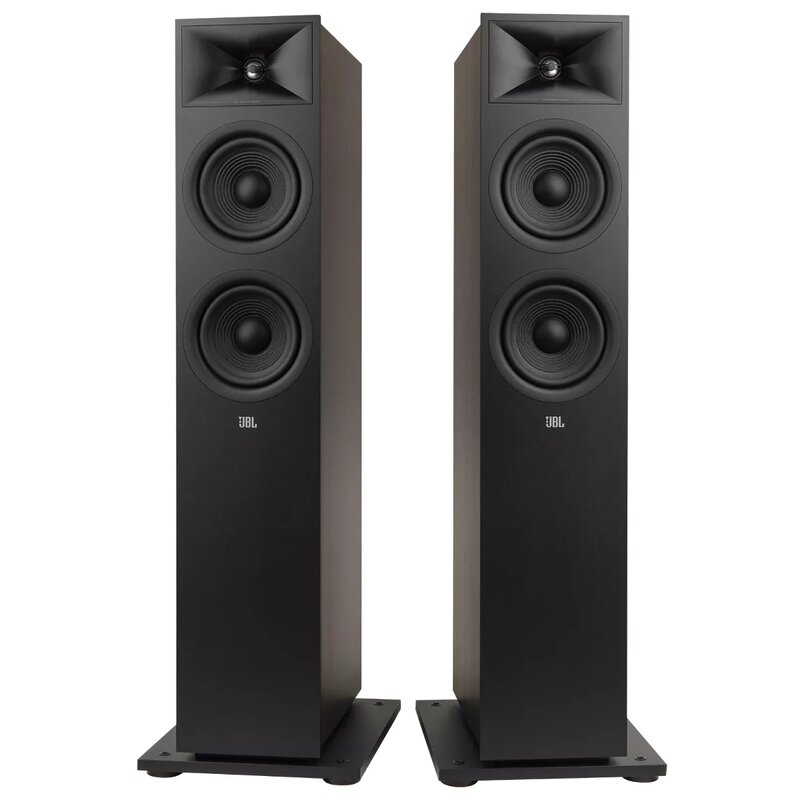 Podłogowa kolumna głośnikowa JBL STAGE 2 260F Czarna (1 szt.), Obudowa MDF, Typ Bass Reflex, Terminale głośnikowe Bi-wire