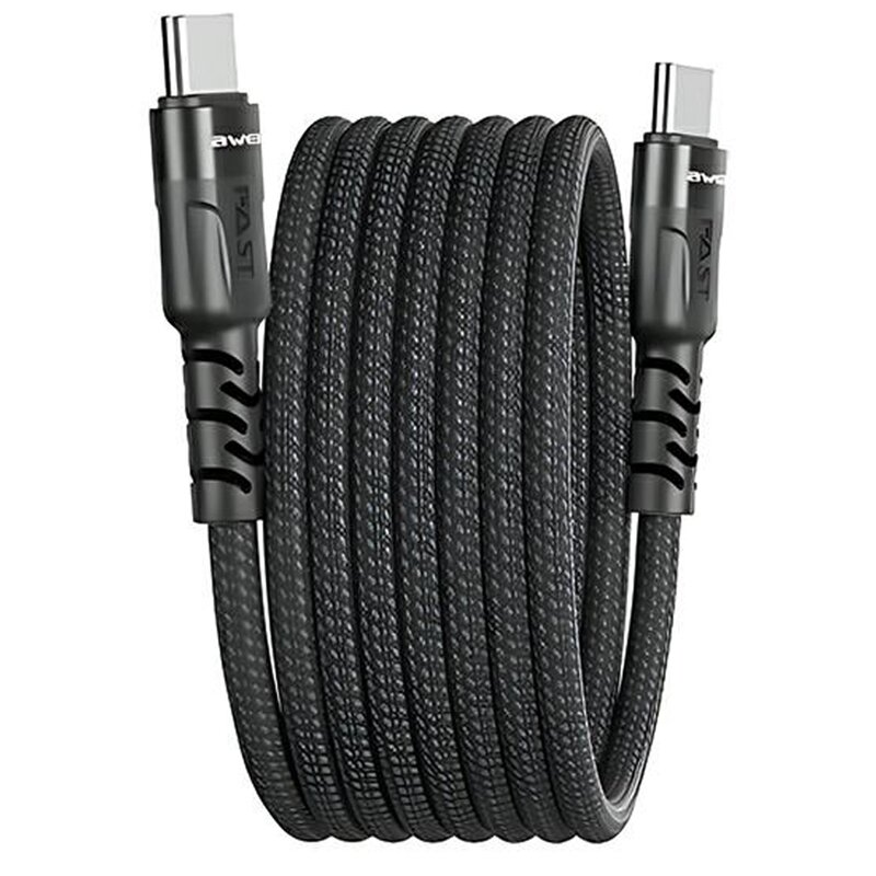 Kabel USB Typ-C - USB Typ-C AWEI CL-166T Czarny