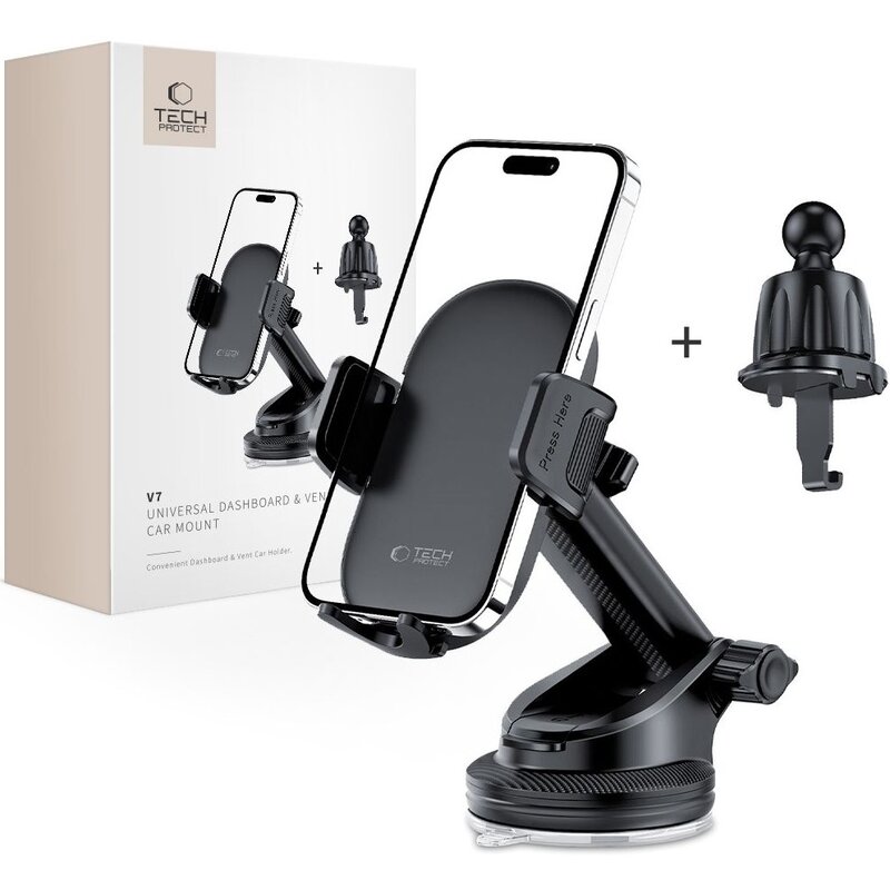 Tech-Protect V7 zaciskowy Czarny