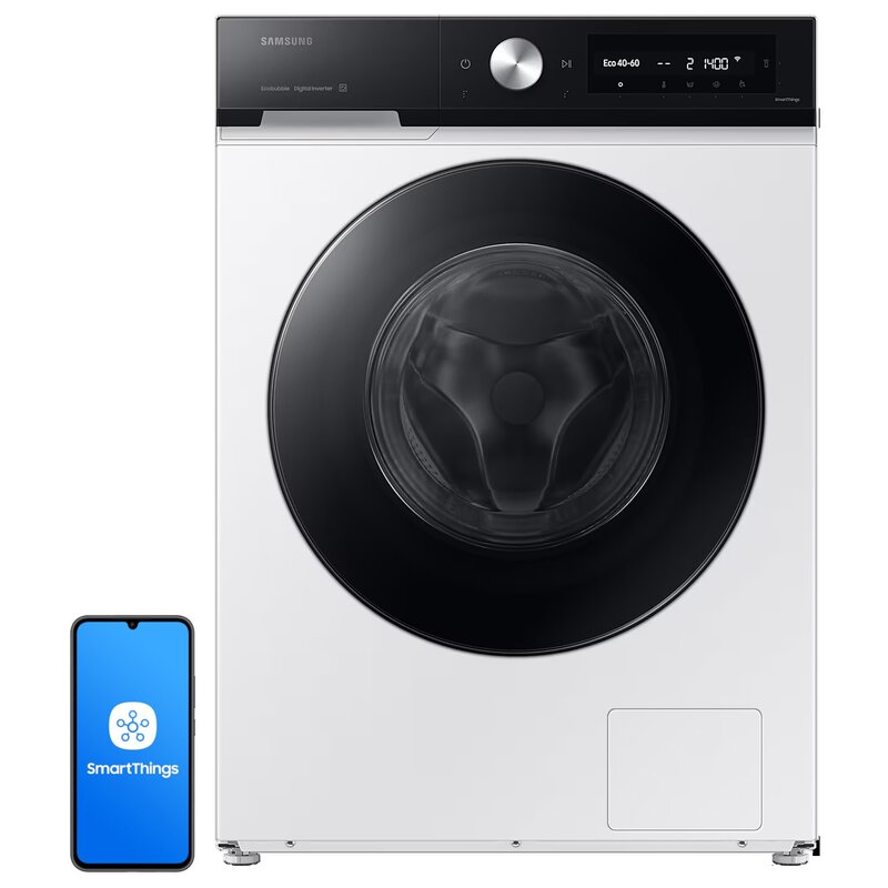 Pralka SAMSUNG BESPOKE Seria 7000 WW90DB7U94GEU4 9kg 60cm 1400obr AI EcoBubble, Pranie optymalne AI Sterowanie smartfonem