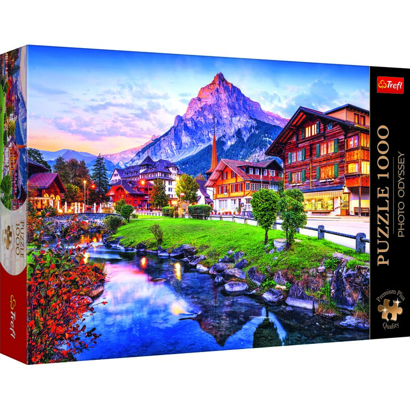 Puzzle TREFL Photo Odyssey Alpejskie Miasteczko Szwajcaria 10854 (1000 elementów)