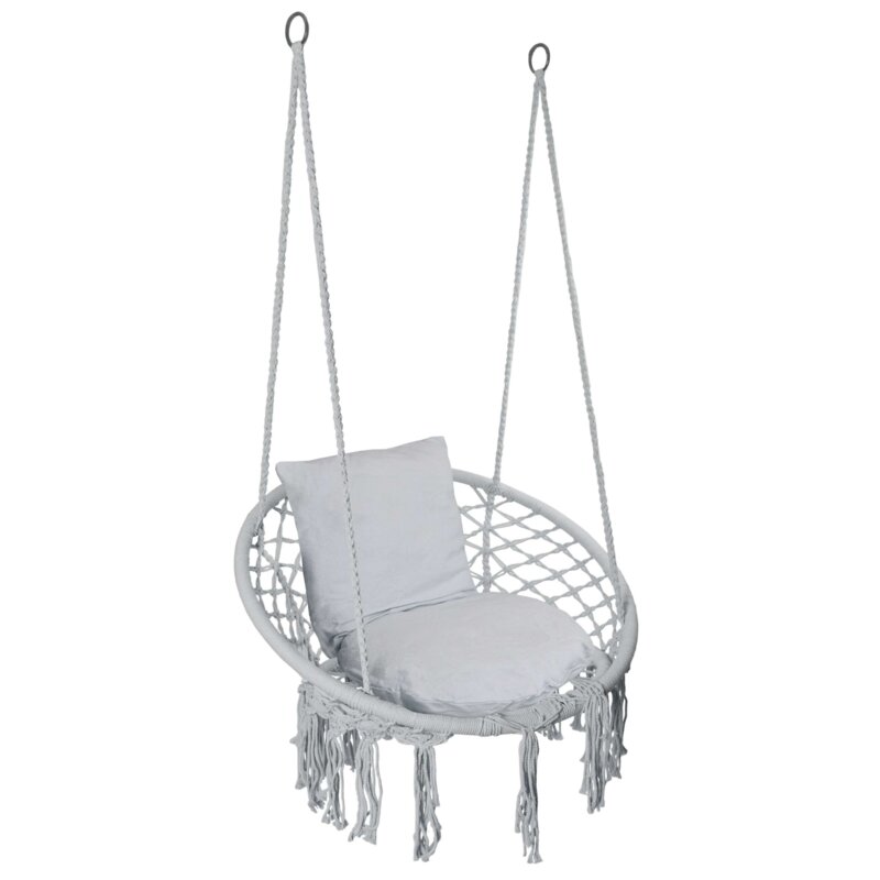 Fotel hamakowy podwieszany EHOKERY Togo Poduszki Szary
