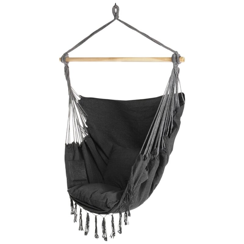 Fotel hamakowy podwieszany EHOKERY Bahio Grafitowy