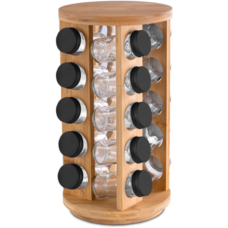 Stojak na przyprawy GOCKOWIAK Rotor + 20 słoików i naklejki