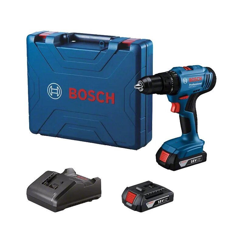 Wiertarko-wkrętarka BOSCH Professional GSB 183-LI 06019K9100 zestaw akumulatorów