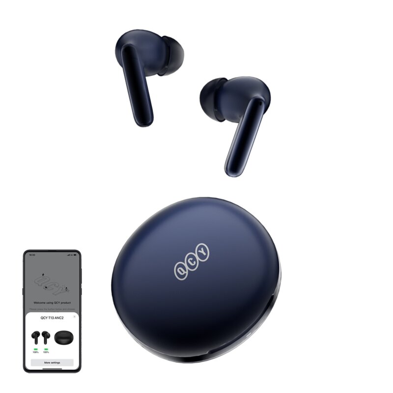 QCY T13 ANC2 Dokanałowe Bluetooth 5.3 Niebieski