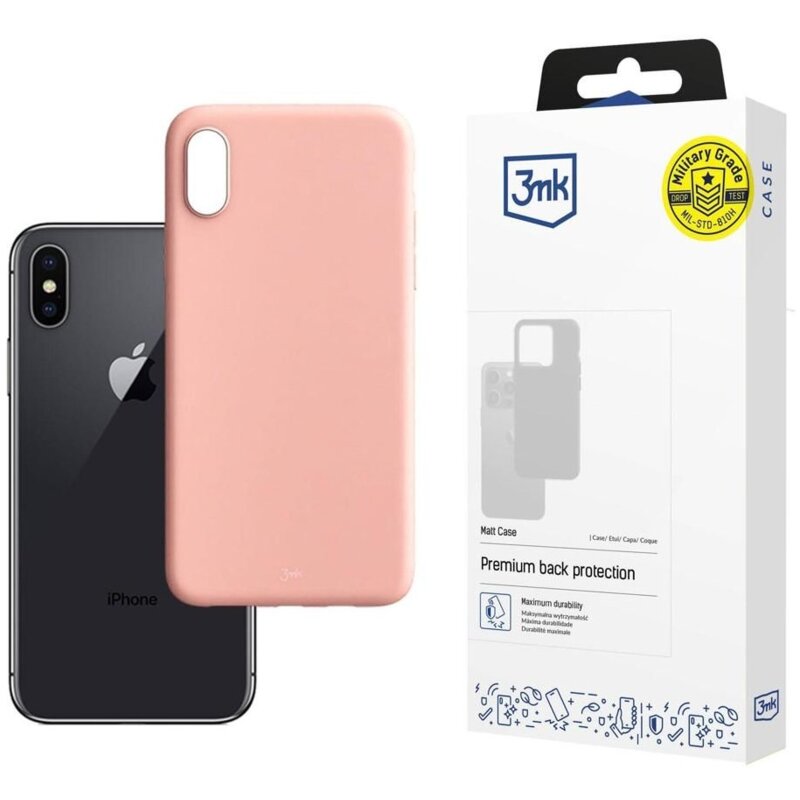Etui 3MK Matt Case do Apple iPhone Xs Max Różowy
