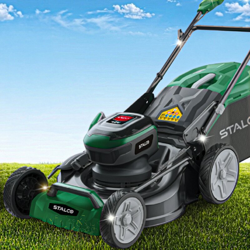 Kosiarka akumulatorowa STALCO S-Volt LMS40-51BLSP z napędem, 51 cm, rozdrabnianie, 20 V, silnik bezszczotkowy, kosz 60L, bez akumulatora