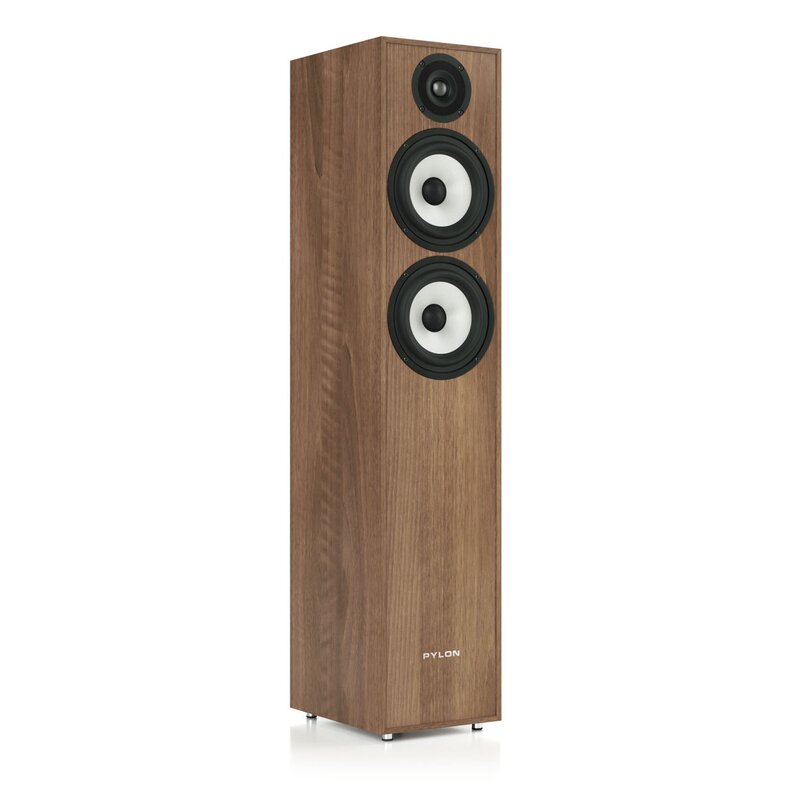 Podłogowa kolumna głośnikowa PYLON AUDIO PEARL 25 Orzech (1 szt.), Obudowa MDF, Typ Bass Reflex, Pasmo od 35Hz do 20kHz