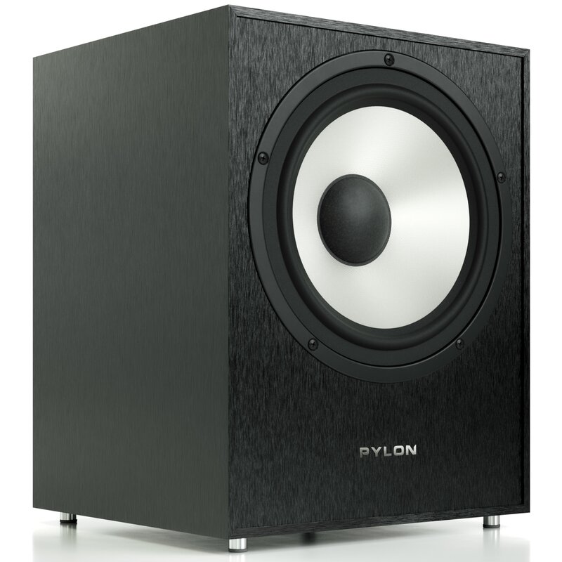 Subwoofer PYLON AUDIO Pearl Sub Czarne szczotkowane aluminium