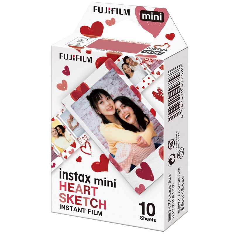 Wkład do aparatu FUJIFILM Instax Mini Heart Sketch 10 arkuszy