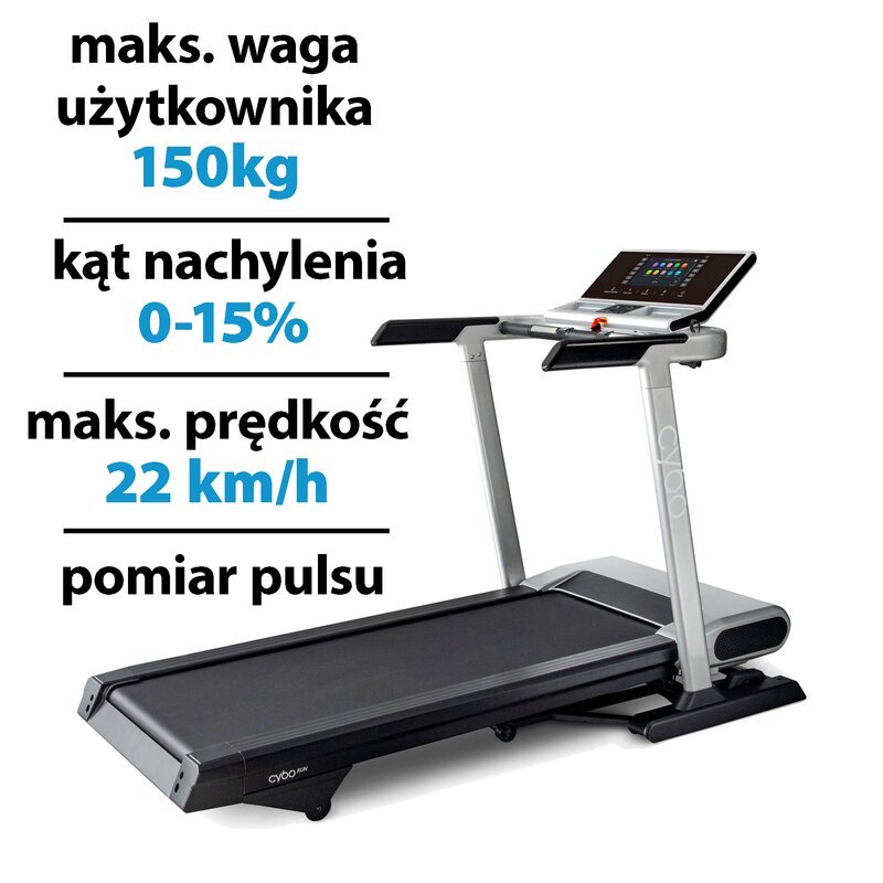 Bieżnia elektryczna CYBO Run T1000 2940W 22km/h