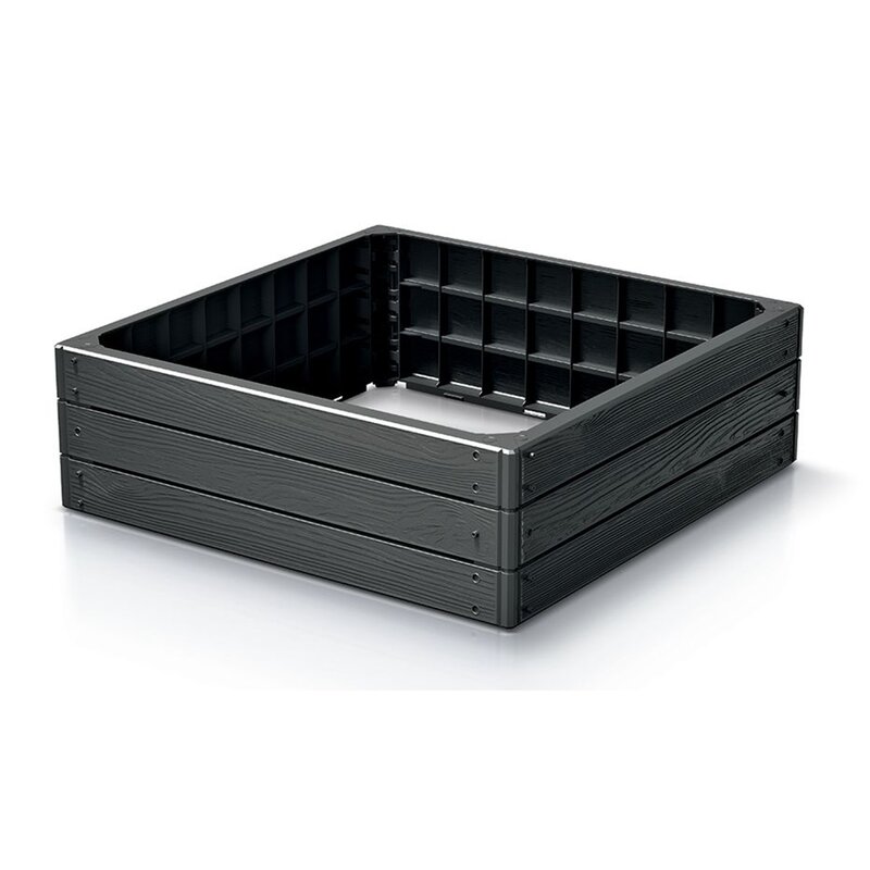 Rabata ogrodowa PROSPERPLAST Base Woody IBWS-S433 (75.6 x 75.6 x 25 cm) Antracytowy