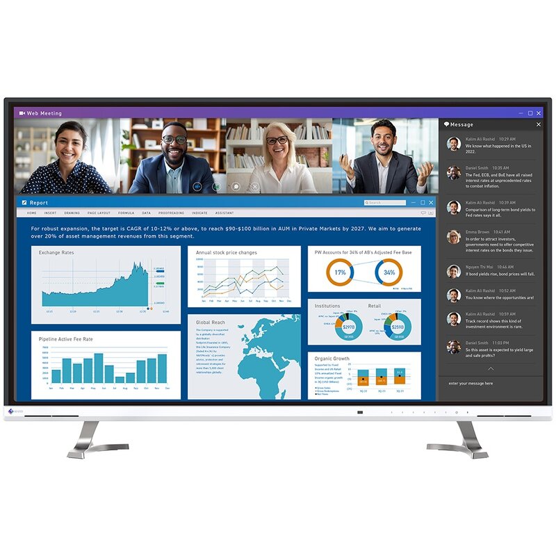Monitor EIZO FlexScan EV4340X-WT 42.5'' 3840x2160px IPS
