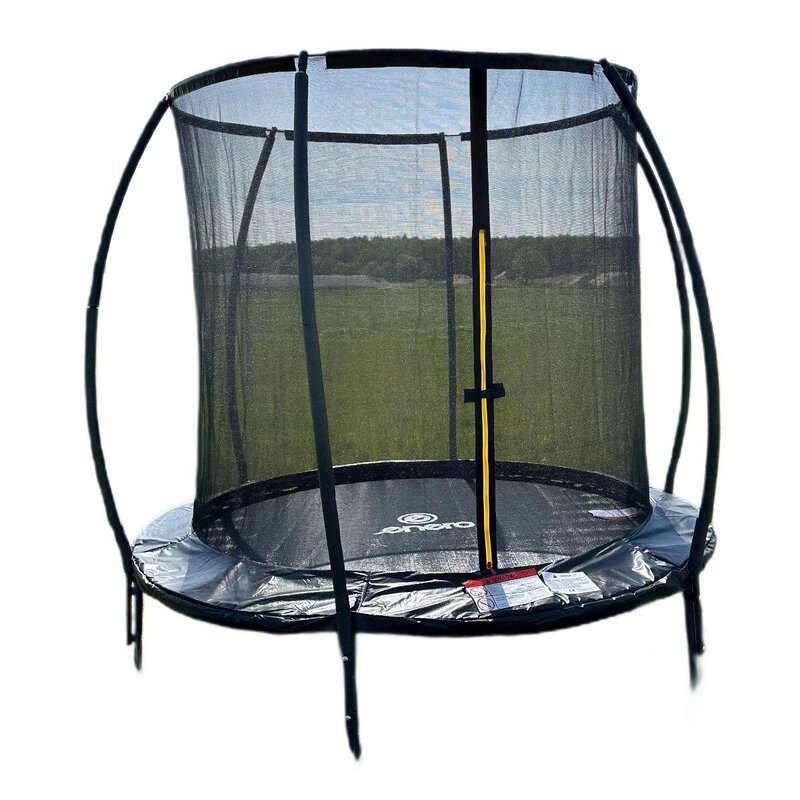 Trampolina ENERO z siatką wewnętrzną FI 244 cm Czarny