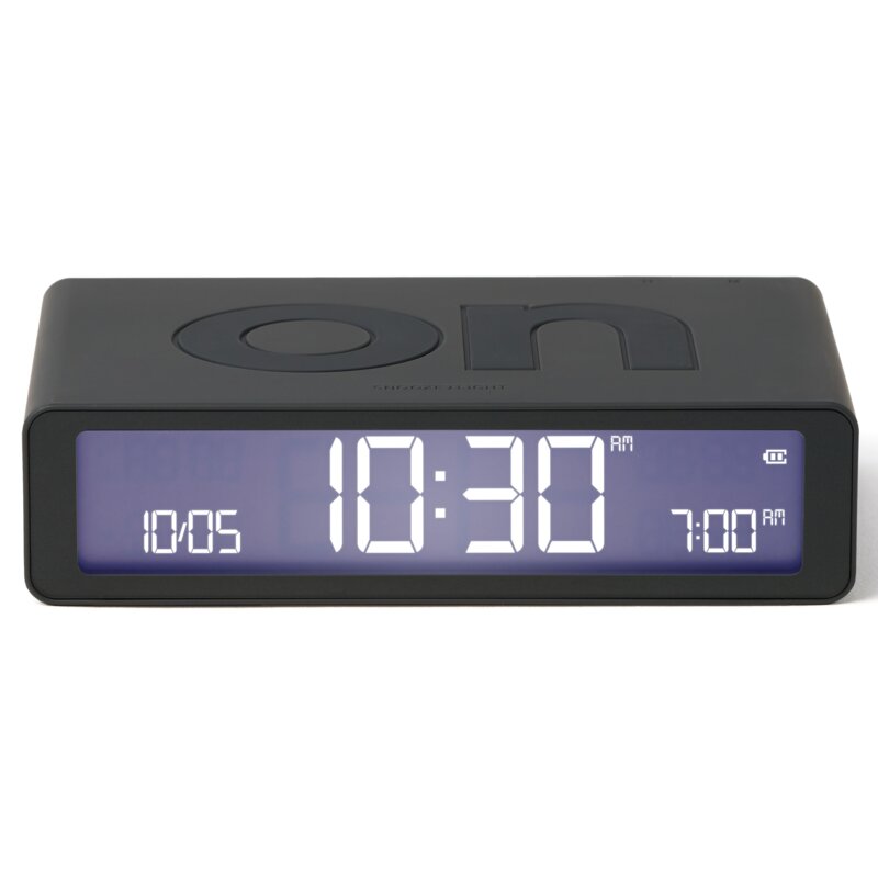 Budzik LEXON Flip Classic Ciemnoszary