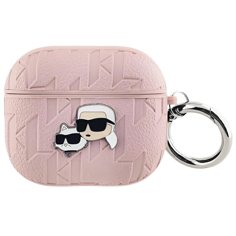 Karl Lagerfeld Monogram Karl & Choupette Head do Apple AirPods 3 Różowy