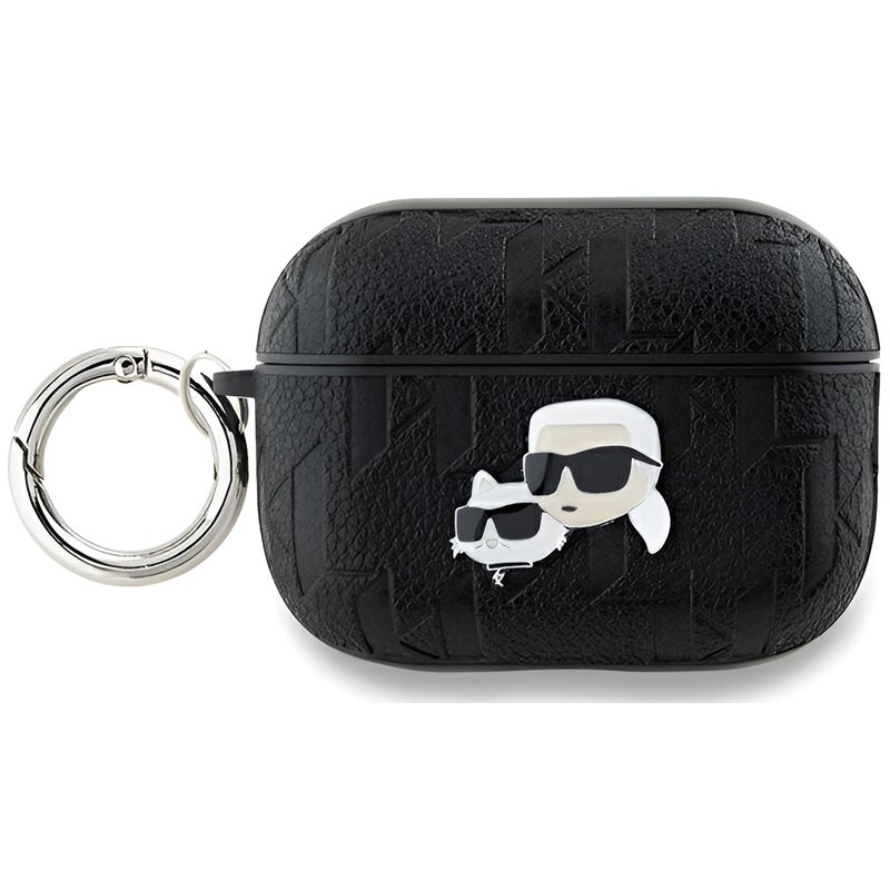 Karl Lagerfeld Monogram Karl & Choupette Head do Apple AirPods Pro 2 Czarny